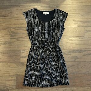 LOFT Black and White Mini Dress